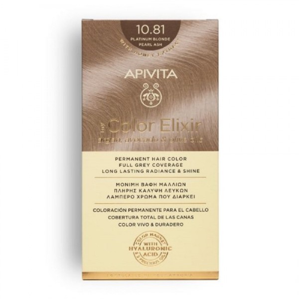 Apivita My Color Elixir Kit Βαφή Μαλλιών No 10.81 Κατάξανθο Περλέ Σαντρέ